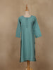 Teal Green Sequins Design Georgette Kurti - Diadem