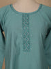 Teal Green Sequins Design Georgette Kurti - Diadem