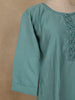 Teal Green Sequins Design Georgette Kurti - Diadem