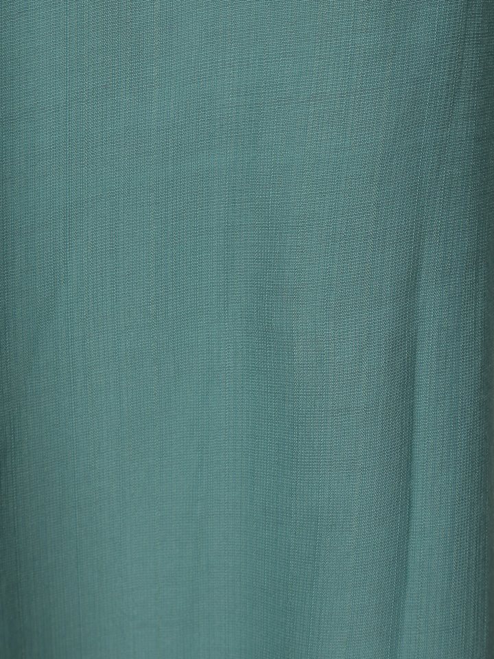 Teal Green Sequins Design Georgette Kurti - Diadem