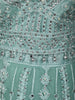 Teal Green Sequins and Beads Embroidered Design Net Lehenga With Net Dupatta