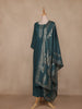 Teal Green Solid Design Cotton Straight Cut Salwar Suit