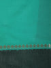 Teal Green Solid Design Semi Silk Fancy Wear Saree with Contrast Border