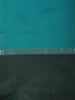 Teal Green Solid Design Semi Silk Fancy Wear Saree with Contrast Border