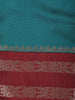 Teal Green Solid Design Soft Silk Fancy Wear Saree