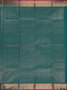 Teal Green Stripes Woven Pure Kanchipuram Silk Saree