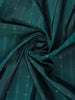 Teal Green Stripes Woven Pure Kanchipuram Silk Saree