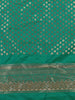 Teal Green Traditional Butta Zari Woven Design Banarasi Silk Designer Saree with Stone Work Border