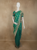 Teal Green Traditional Butta Zari Woven Design Banarasi Silk Designer Saree with Stone Work Border