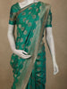 Teal Green Traditional Butta Zari Woven Design Banarasi Silk Designer Saree with Stone Work Border