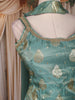 Teal Green Zari Woven Design Silk Palazzo Suit with Dupatta