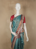 Teal Green Zari Woven Design Tissue Silk Saree with Designer Border