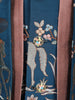 Teal Blue Cotton Floral Embroidery Over Jacket Sherwani And Pant Set - Diadem