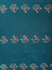 Teal Blue Floral Design Cotton Kurti - Diadem