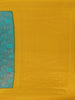 Teal Blue Floral Designed Soft Silk Saree - Diadem