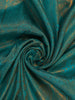 Teal Blue Floral Designed Soft Silk Saree - Diadem