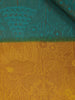 Teal Blue Floral Designed Soft Silk Saree - Diadem