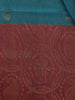 Teal Blue Floral and Paisley Design Woven Soft Silk Saree - Diadem