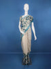 Teal Blue Kalamkari Inspired Floral Printed Cotton Saree - Diadem