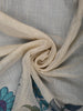 Teal Blue Kalamkari Inspired Floral Printed Cotton Saree - Diadem