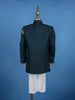 Teal Blue Pollyester Floral And Birds Embroidery Sherwani And Pant Set - Diadem