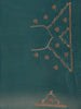 Teal Green Floral Embellished Chiffon Saree - Diadem