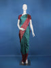 Teal Green Maroon Zari Woven Silk Saree - Diadem