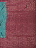 Teal Green Maroon Zari Woven Silk Saree - Diadem
