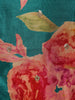 Teal Green Sequins Design Floral Print Tussar Silk Plazzo Salwar - Diadem