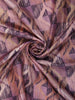 Terracotta Plum Purple Abstract Printed Design Semi Tussar Saree