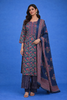 Blue Floral Design Printed Cotton Salwar Suit