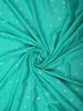 Tropical Aqua Teal Blue Butta Zari Woven Design Banarasi Saree