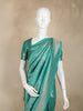 Turquoise Green Banarasi Saree with Floral Design And Designer Border