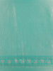 Turquoise Green Banarasi Saree with Floral Design And Designer Border