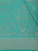 Turquoise Green Banarasi Saree with Floral Design And Designer Border