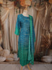 Turquoise Blue Bandhani Inspired Printed Design Crepe Straight Cut Salwar Suit with Dupatta