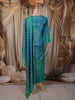 Turquoise Blue Bandhani Inspired Printed Design Crepe Straight Cut Salwar Suit with Dupatta