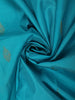 Turquoise Blue Butta Zari Woven Design Pure Kanchipuram Silk Saree with Contrast Zari Border