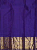 Turquoise Blue Checked Zari Woven Design Pure Kanchipuram Silk Saree with Contrast Zari Border