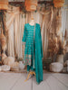 Turquoise Blue Floral Butta Sequins and Zari Embroidered Design Georgette Anarkali Salwar Suit with Matching Dupatta