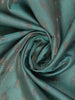 Turquoise Blue Floral Woven Pure Kanchipuram Silk Saree