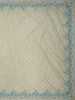 Turquoise Blue Geometric Sequins Embroidered Design Net Designer Saree with Floral Border