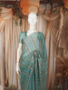 Turquoise Blue Heavy Stone Embellished Design Pure Organza Party Wear Saree with Designer Border