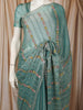 Turquoise Blue Heavy Stone Embellished Design Pure Organza Party Wear Saree with Designer Border