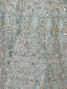 Turquoise Blue Sequins And Beads Embroidered Net Bridal Lehenga Set With Dupatta - Diadem