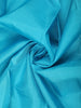 Turquoise Blue Solid Woven Design Pure Kanchipuram Silk Saree with Contrast Border