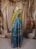 Turquoise Blue Stone Embellished Design Georgette Lehenga with Contrast Dupatta