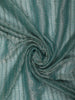 Turquoise Blue Vertical Striped Beads Embroidered Design Pure Tissue Silk Party Wear Saree with Designer Border