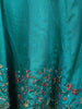 Turquoise Blue Floral Thread and Beads Embroidered Design Silk Lehenga with Dupatta