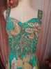 Turquoise Green Floral Printed and Beads Embroidered Design Choffon Party Lehenga with Matching Dupatta